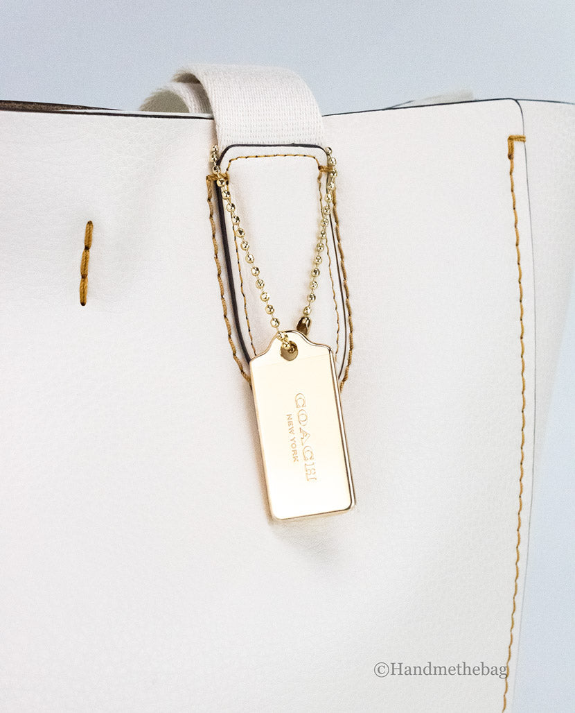 Coach Derby Chalk Pebbled Leather Shoulder Tote Bag